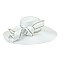 GEM TRIM CURLED RIBBON CHURCH SATIN BRAID HAT