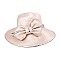 BIG BOW RHINESTONE TRIM SATIN BRAID HAT