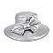 BIG BOW RHINESTONE TRIM SATIN BRAID HAT