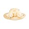 LARGE BRIM BOW FEATHER DETAIL CHURCH HAT