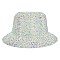 CHROME RHINESTONE STUDDED BUCKET HAT