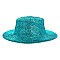 CHROME RHINESTONE FLAT TOP HAT