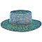 CHROME RHINESTONE FLAT TOP HAT