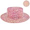 CHROME RHINESTONE FLAT TOP HAT