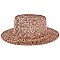 CHROME RHINESTONE FLAT TOP HAT