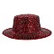 CHROME RHINESTONE FLAT TOP HAT