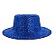 CHROME RHINESTONE FLAT TOP HAT