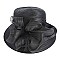 RIBBON AND FEATHER SATIN SUNDAY CHURCH HAT