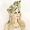 SATIN CHURCH Pillbox Hat With Crystals and Bow Accent