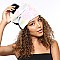 Trendy reversible sequin beanie hat with pom-pom