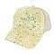 ADJUSTABLE FASHION SPARKLY SEQUIN MESH BACK BASEBALL CAP