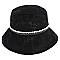 CHARMING LACE BUCKET HAT WITH PEARL STRIP