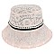 CHARMING LACE BUCKET HAT WITH PEARL STRIP