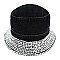 FASHIONABLE RHINESTONE DENIM BUCKET HAT