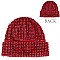 Trendy Fully Rhinestone Covered  Fashion Women Knitted Beanie
