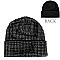 Trendy HALF Rhinestone Covered Fashion Women Knitted Beanie