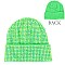 Trendy HALF Rhinestone Covered Fashion Women Knitted Beanie