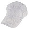 STYLISH RHINESTONE STUDDED COTTON BASEBALL CAP