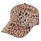 METALIC LEOPARD PRINT FANCY FASHION CAP