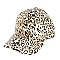 METALIC LEOPARD PRINT FANCY FASHION CAP