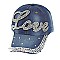 Cursive "Love" Stoned Fashion Baseball Cap