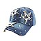 Gem Stars STUDDED Denim Fashion  Cap