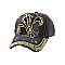 Fleur-de-lis Rhinestone Denim Fashion Cap MEZ742