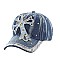 Rhinestone Cross Washed Denim Cap MEZ850