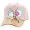 Butterfly Charm Shiny w/ Pearls Fashion Cap MEZ853