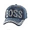 Blue Denim studded Cap "BOSS" MEZHTC885