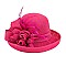 ROSE FLAX FABRIC CURVED BRIM HAT