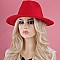 FASHIONABLE SOLID COLOR FEDORA HAT