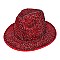 Rhinestone Fedora Hat for Women - Trendy Vibrant Colors