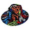 TRENDY Colorful Graffiti Fedora Hat for Women