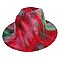 RED TIE DYE Fedora Hat for Women