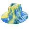 Cloudy TIE DYE MULTI COLOR PRINT Fedora Hat for Women