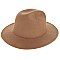 FASHIONABLE SOLID COLOR WIDE BRIM FEDORA HAT