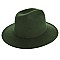 FASHIONABLE SOLID COLOR WIDE BRIM FEDORA HAT