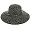 STYLISH LEOPARD PRINT FELT BELTED FLOPPY HAT