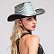 FASHIONABLE NET PRINT COWBOY HAT WITH STAMPEDE STRING