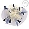 Fashionable Church Fascinator With Floral Center