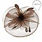 Classy Fascinator with Ruffle Mesh W/feather SLHTH1299