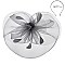 Classy Fascinator with Ruffle Mesh W/feather SLHTH1299