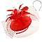 Classy Elegant Wedding Fascinator With Floral Center