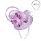 Classy Mini Church Fascinator With Flower Center & Feathers