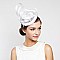 Classy Mini Church Fascinator With Flower Center & Feathers