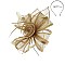Fashionable Silver Elegant Dressy Fascinator With Floral Center & Feathers SLHTH2090