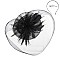Fashionable Headband/pin with Large Mesh W/feather SLHTH2117