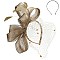 Fashionable Sinamay Feather Birdcage Veil Headband SLHTH2164