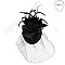Classy Fascinator Floral And Feather With Veil SLHTH2165